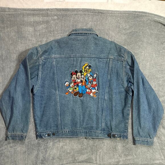Vintage 80-90’s Disney store inc. jean jacket. Size XL  see pic bleach spots - Picture 4 of 8